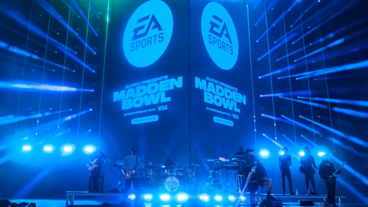 Madden Bowl themed stage design.
